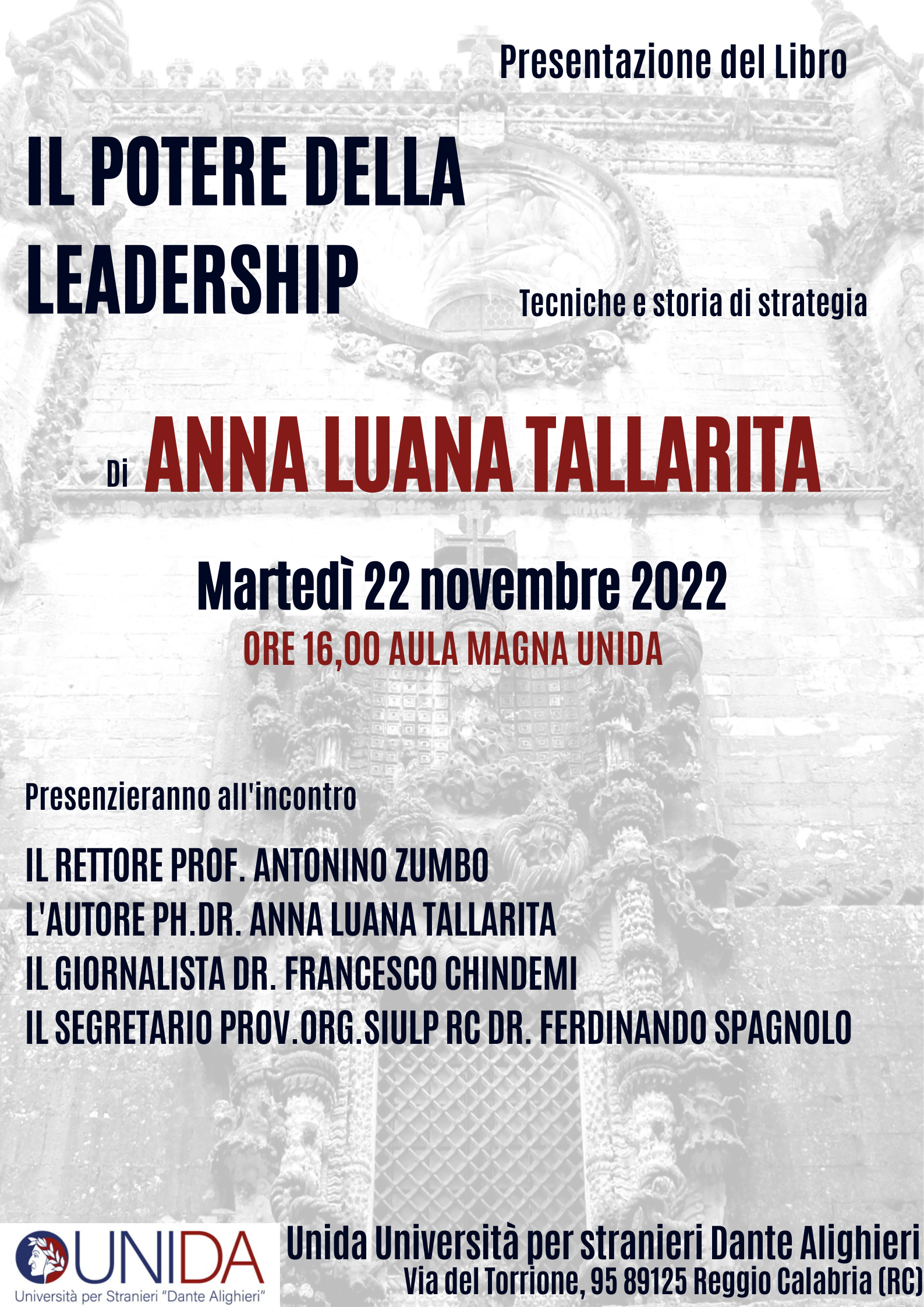 Il potere della leadership il libro all’università per stranieri di Reggio Calabria